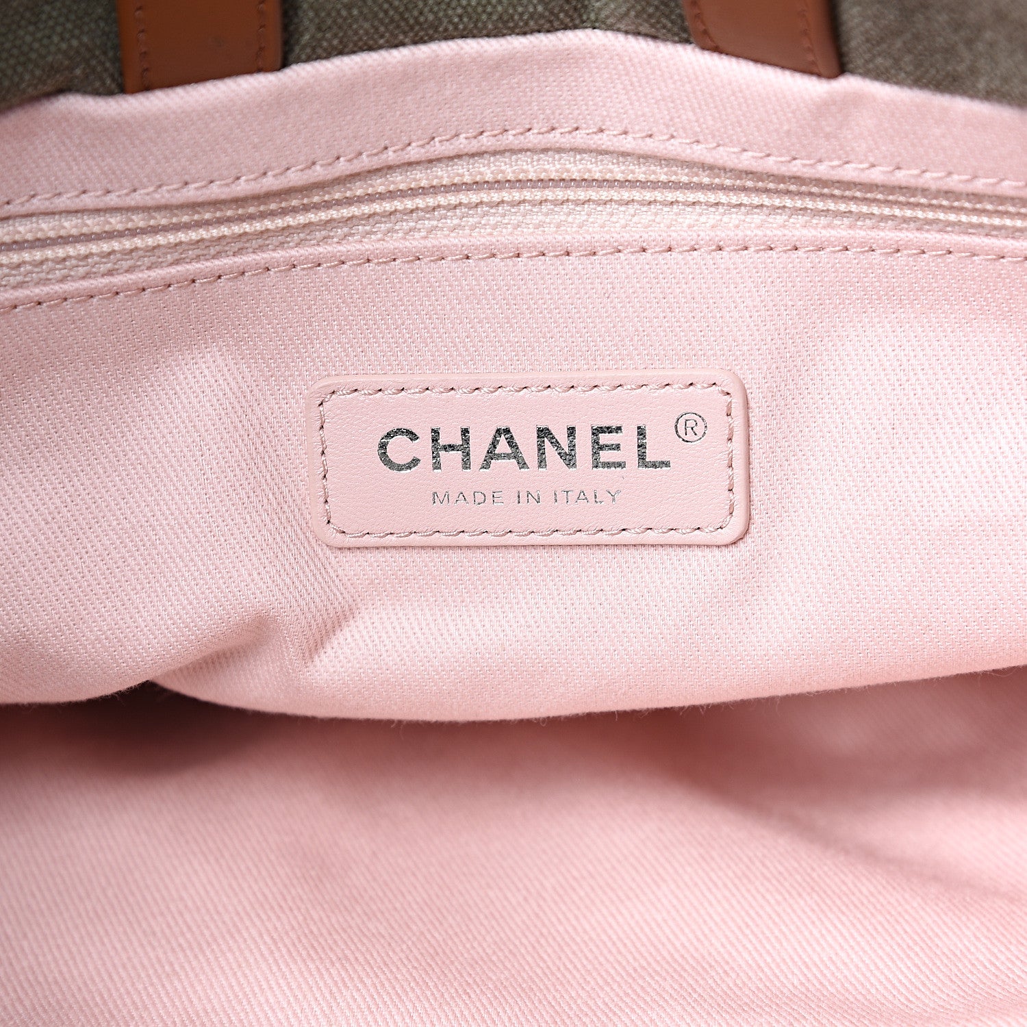 Chanel Canvas Sequins Cubano Trip Backpack Khaki 5 of 8