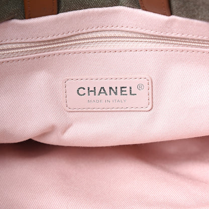 Chanel Canvas Sequins Cubano Trip Backpack Khaki 5 of 8