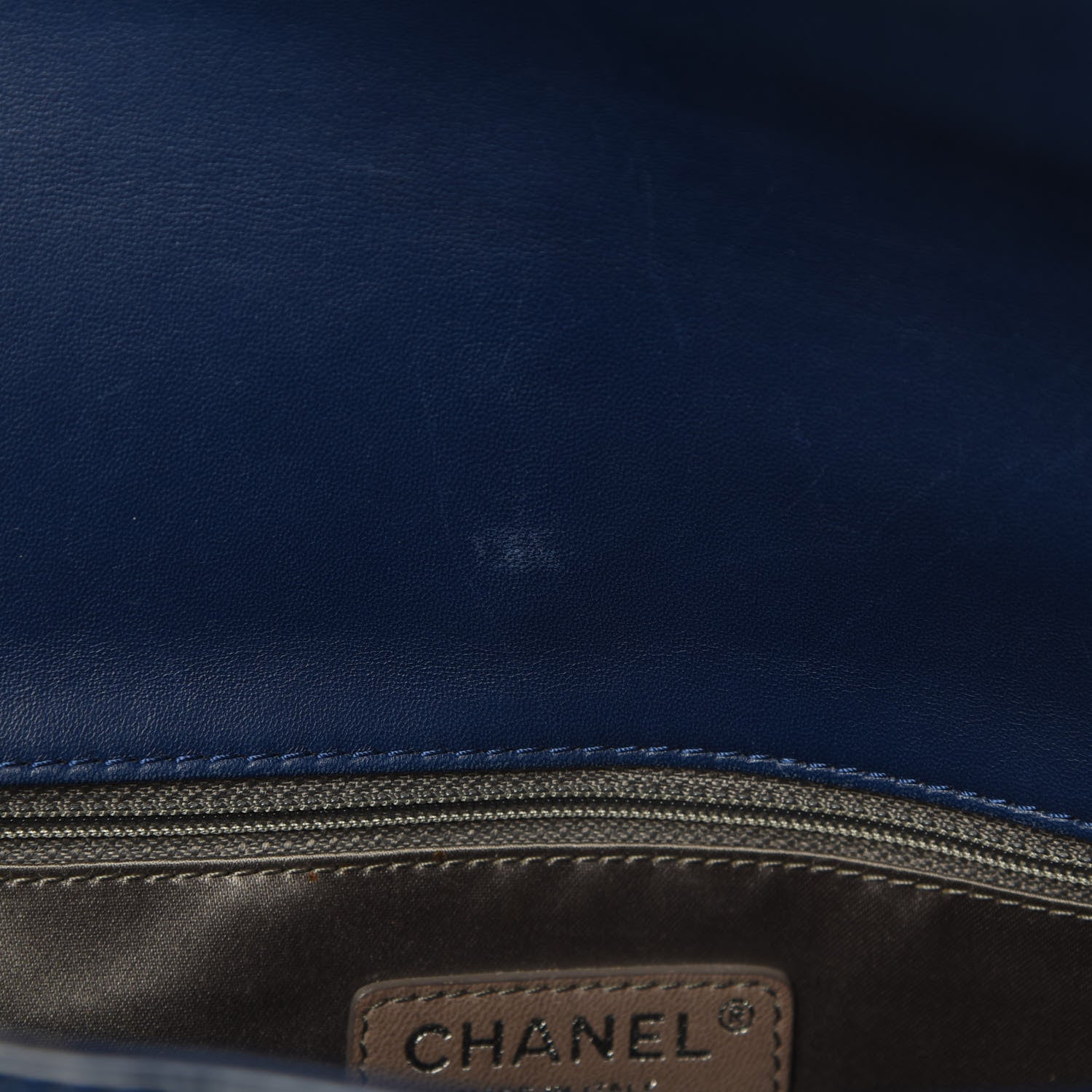 Chanel Patent Calfskin Mademoiselle Lock Bijoux Chain Flap Blue 12 of 16