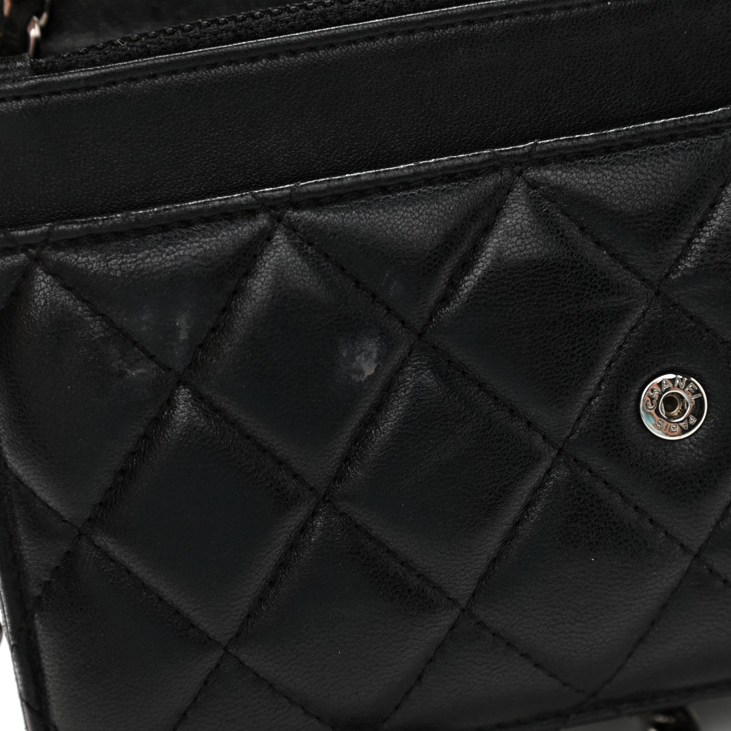 Chanel Lambskin Quilted Wallet On Chain WOC Black 17 of 18