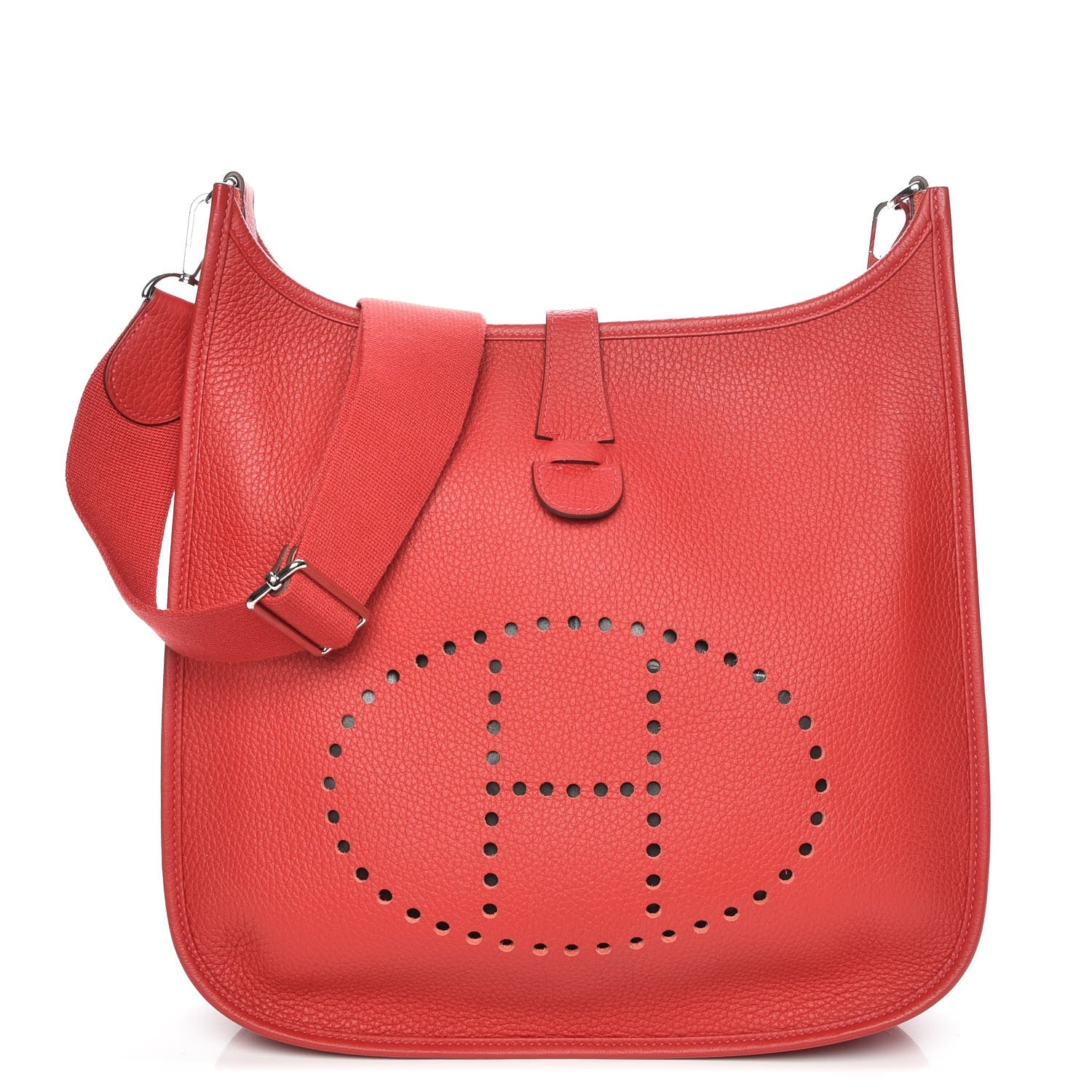Hermes Taurillon Clemence Evelyne III GM Rouge Casaque 1 of 8