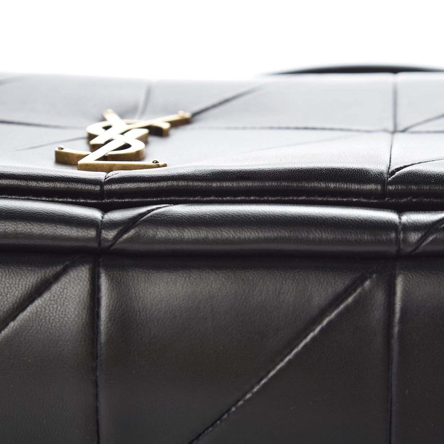 Lambskin Patchwork Monogram Medium Jamie Black