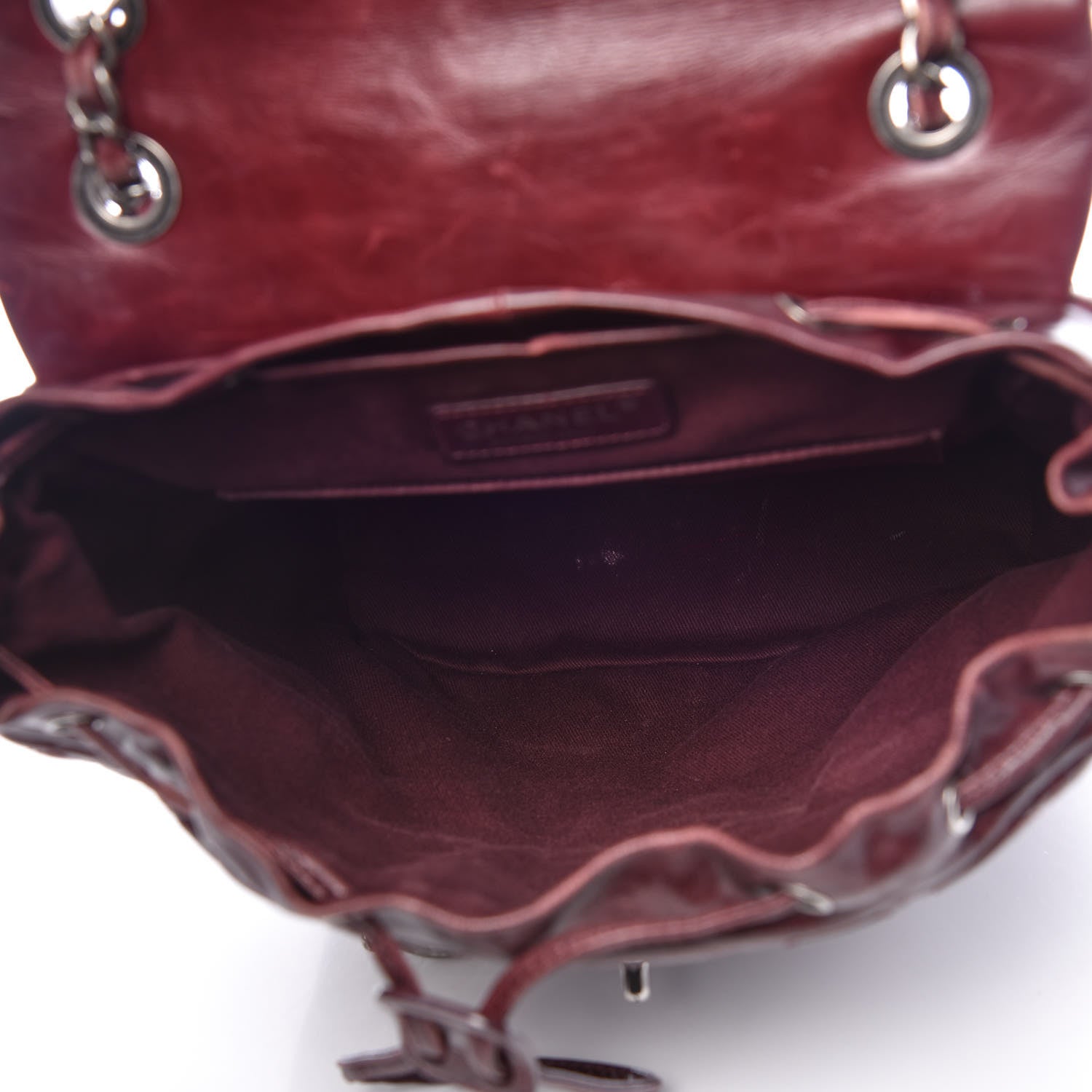 Chanel Glazed Calfskin Quilted Large Salzburg Backpack Burgundy 5 of 18