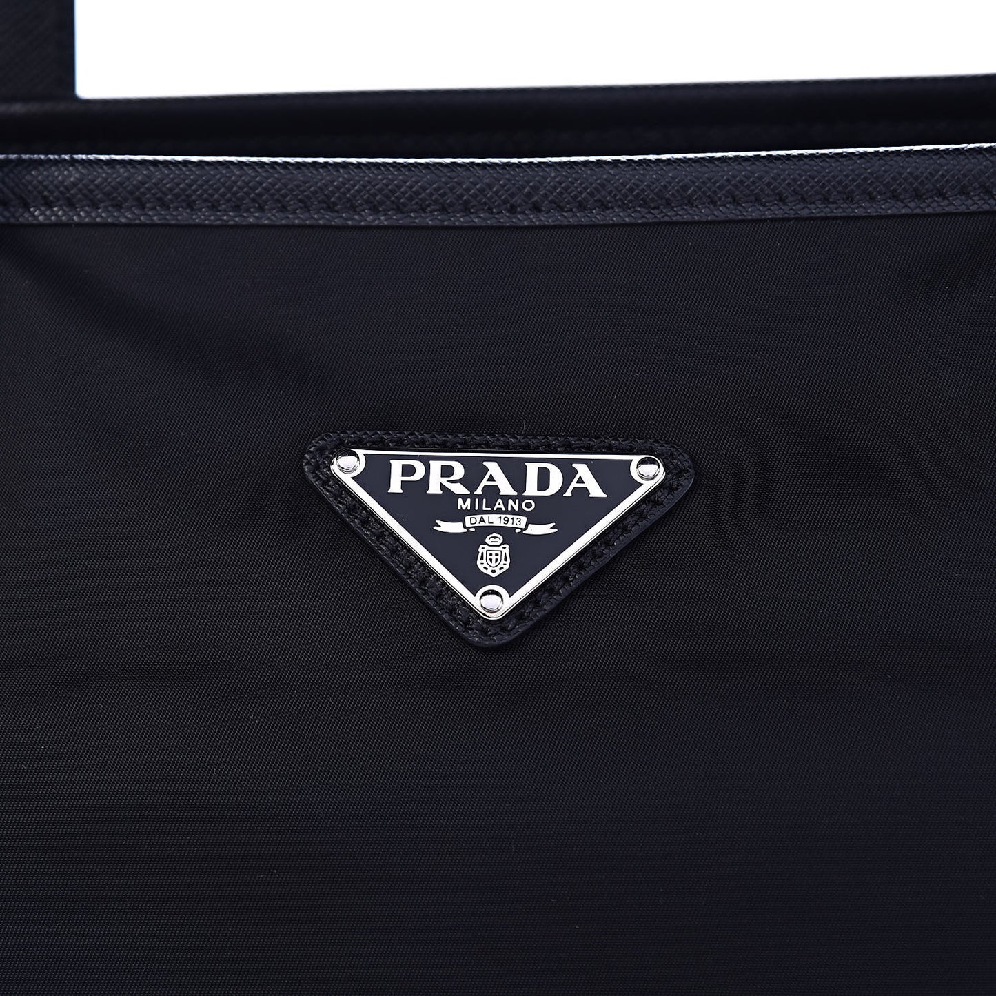 Tessuto Nylon Saffiano Tote Black