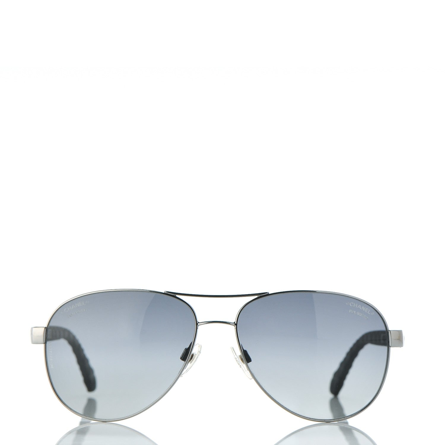 Chanel Pilot Summer Polarized Aviator Sunglasses 4204-Q Black 2 of 9