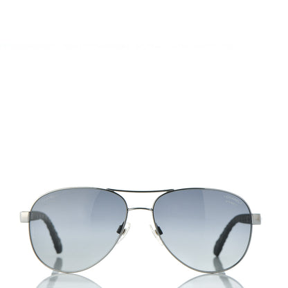 Chanel Pilot Summer Polarized Aviator Sunglasses 4204-Q Black 2 of 9
