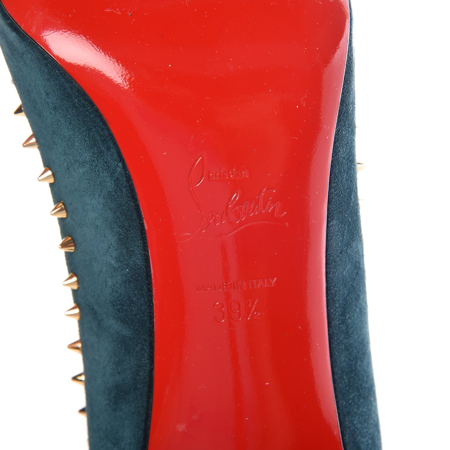 Christian Louboutin Suede Studded Anjalina 85 Pumps 39.5 Everest 6 of 7