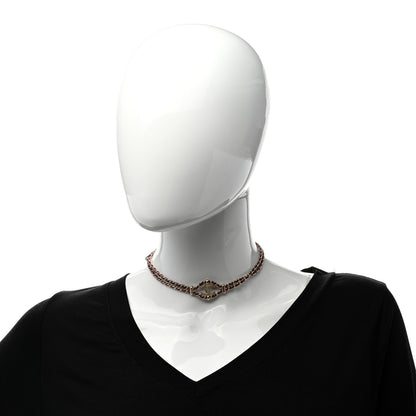 Chanel Metal Lambskin CC Chain Link Necklace Dark Pink 2 of 4