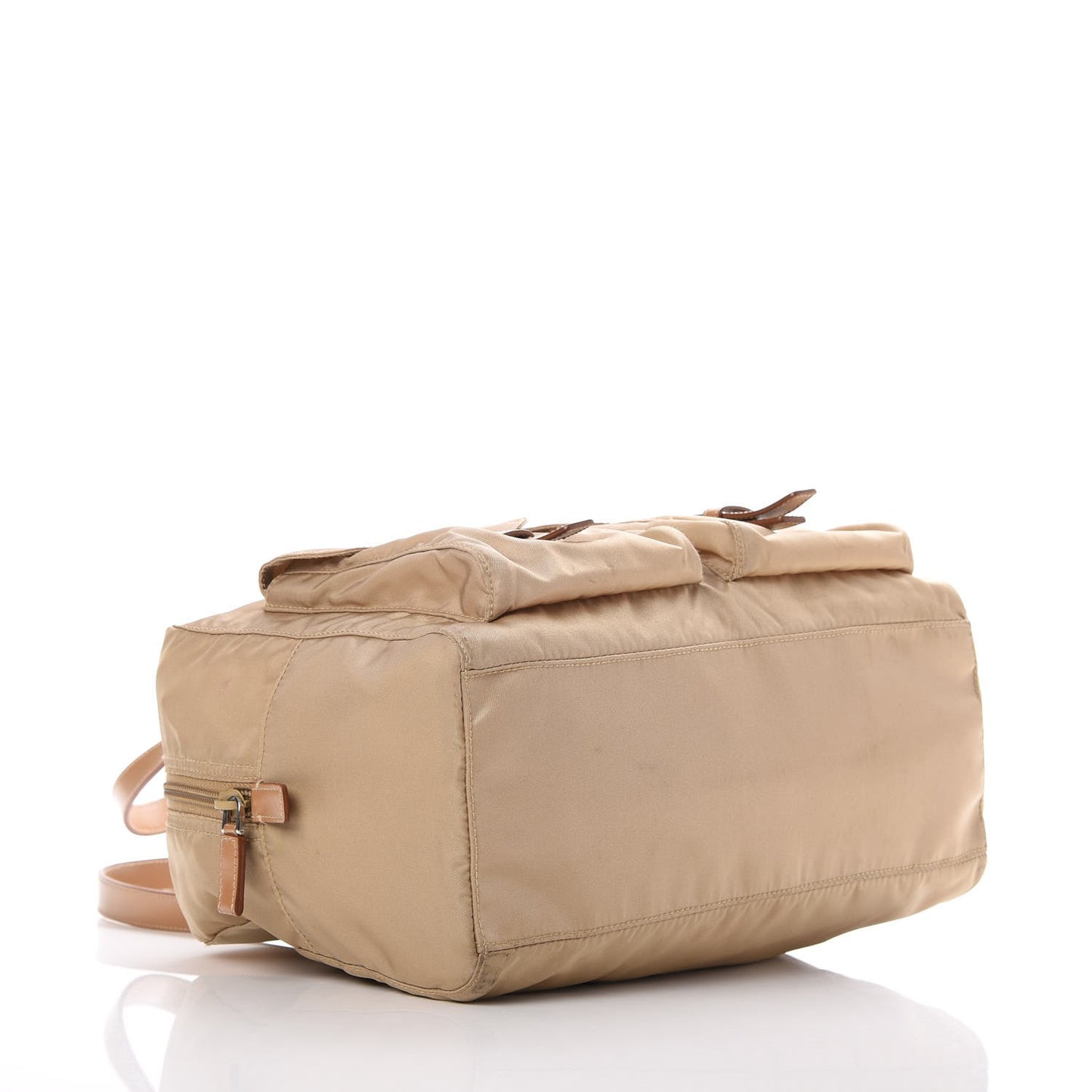 Tessuto Nylon Vela Shopping Tote Beige
