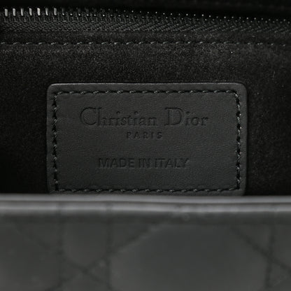 Christian Dior Ultra Matte Calfskin Cannage Medium Lady Dior Black 6 of 8