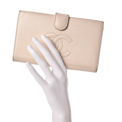 Chanel Caviar Timeless CC French Wallet White 2 of 14