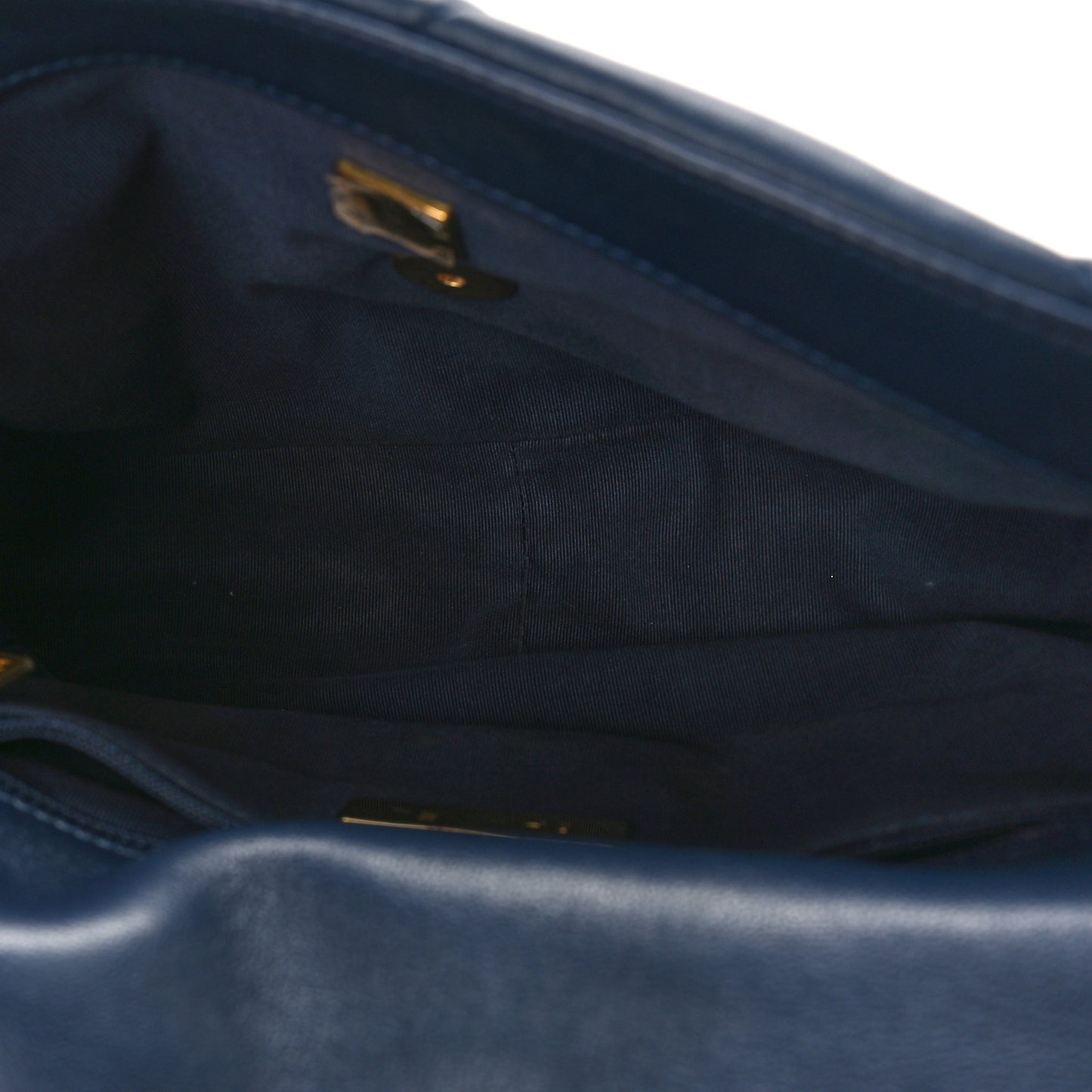 Goatskin Quilted Medium Chanel 19 Flap Navy Blue