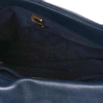 Chanel Goatskin Quilted Medium Chanel 19 Flap Navy Blue 5 of 10