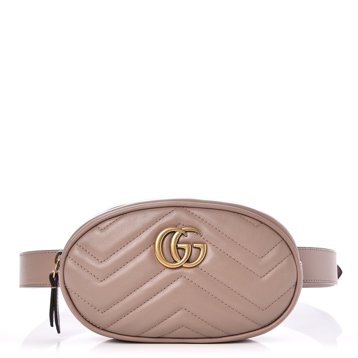 Gucci Calfskin Matelasse GG Marmont Belt Bag 95 38 Porcelain Rose 1 of 9