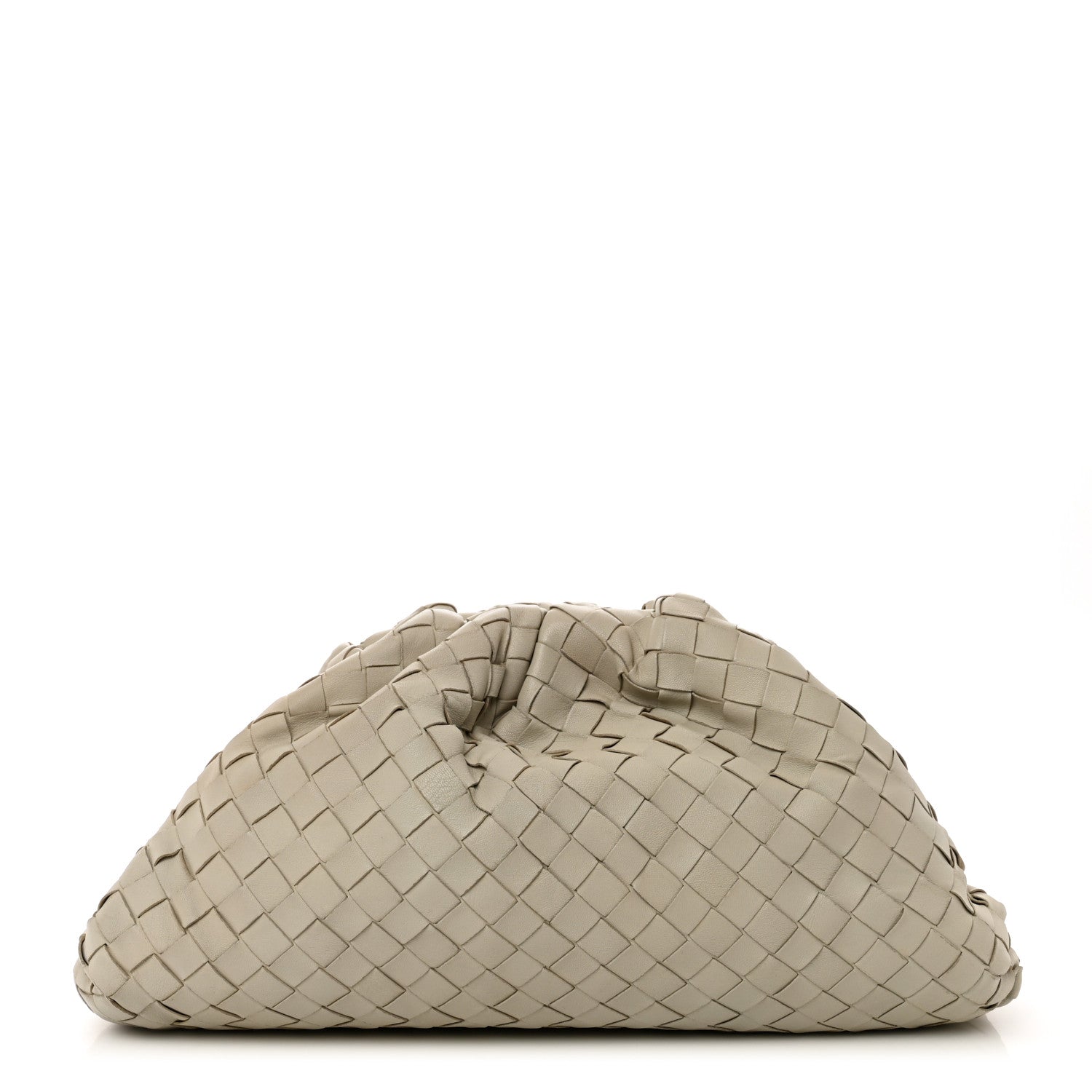 Bottega Veneta Nappa Maxi Intrecciato The Pouch Oversized Clutch Plaster 1 of 8