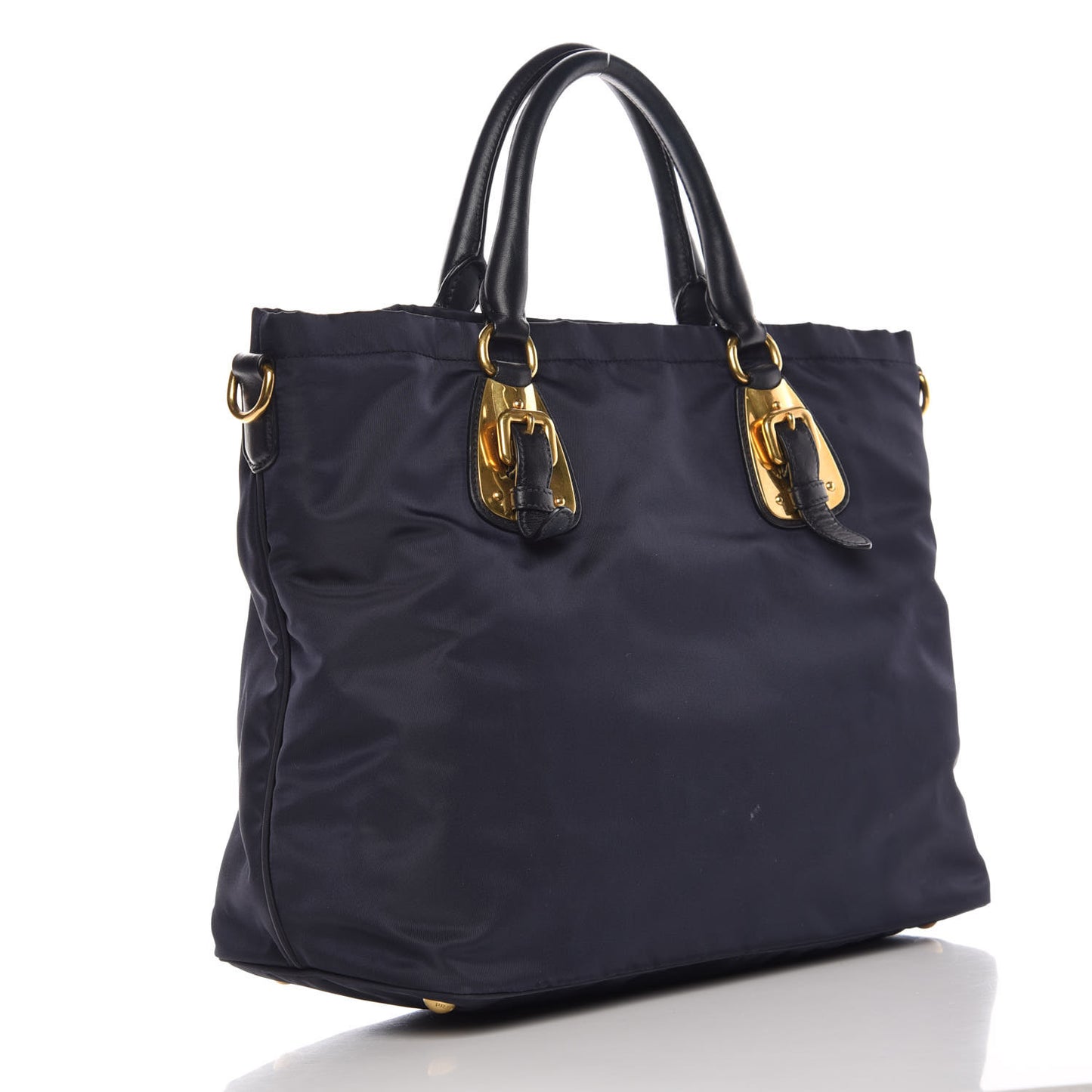 Tessuto Nylon Soft Calf Tote Blue