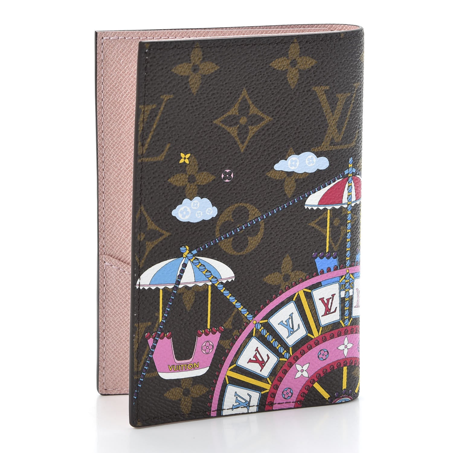 Louis Vuitton Monogram 2020 Christmas Animation Big Wheel Passport Cover Rose Ballerine 2 of 8