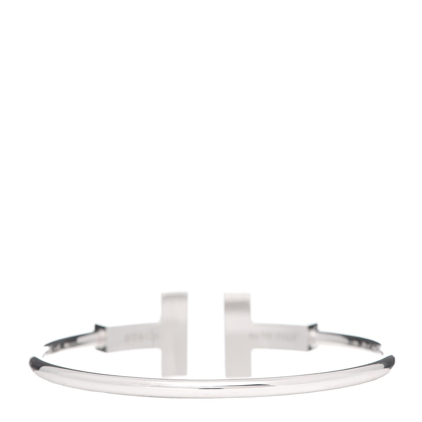 18K White Gold T Wide Wire Bracelet