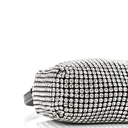 Alexander Wang Mesh Crystal Rhinestone Mini Heiress Pouch Black Silver 6 of 9