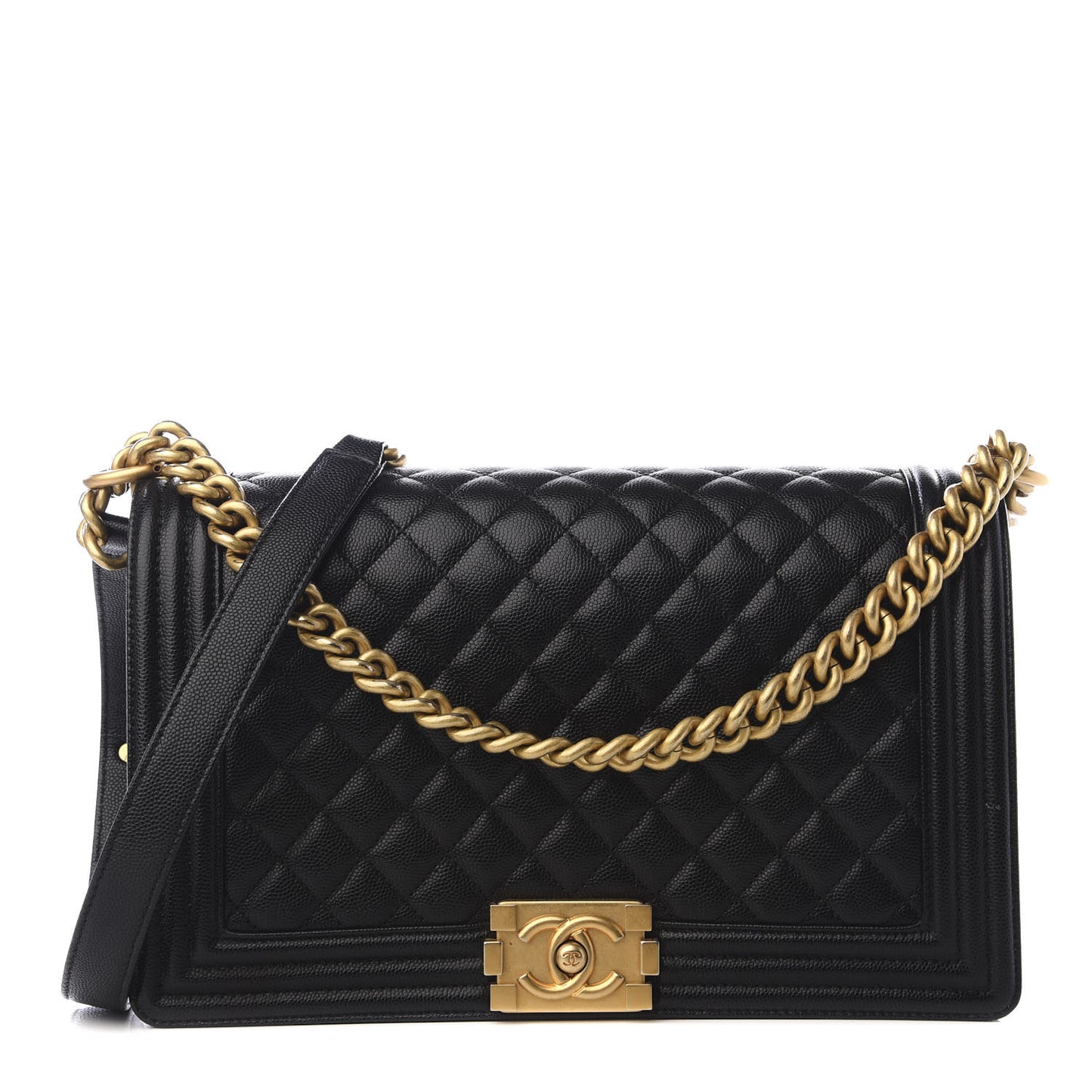 Caviar Quilted New Medium Boy Flap Black