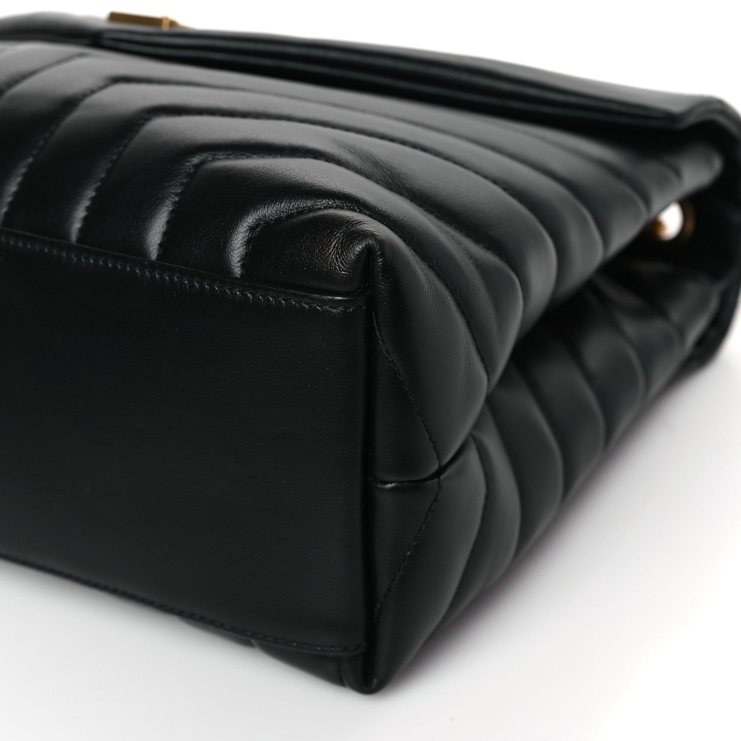 Saint Laurent Calfskin Y Quilted Monogram Medium Loulou Chain Satchel Black 8 of 8