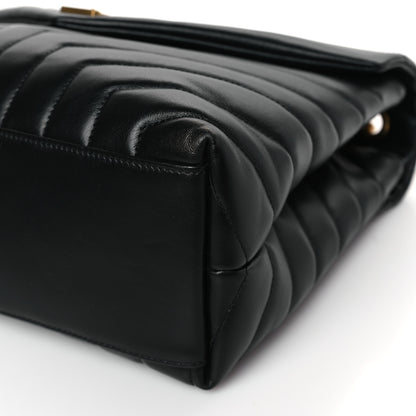 Saint Laurent Calfskin Y Quilted Monogram Medium Loulou Chain Satchel Black 8 of 8