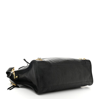Balenciaga Chevre Gold Metallic Edge Hardware City Black 5 of 11