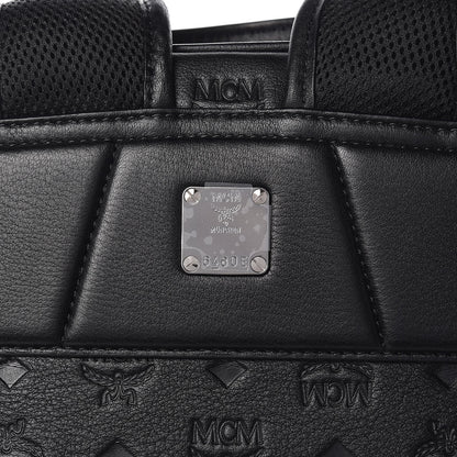 MCM Calfskin Ottomar Monogram Duke Backpack Black 7 of 9
