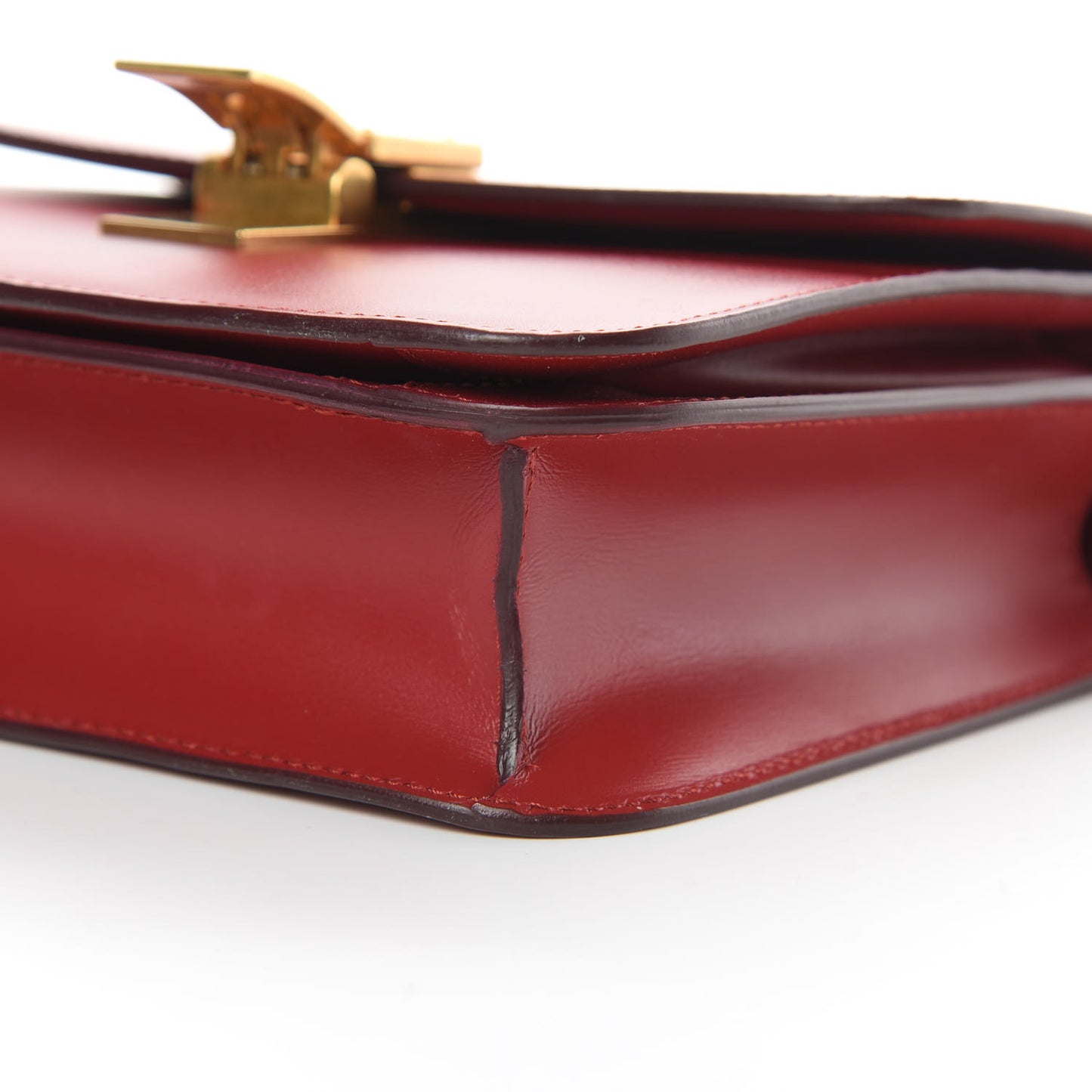 Box Calfskin Teen Classic Box Flap Bag Red