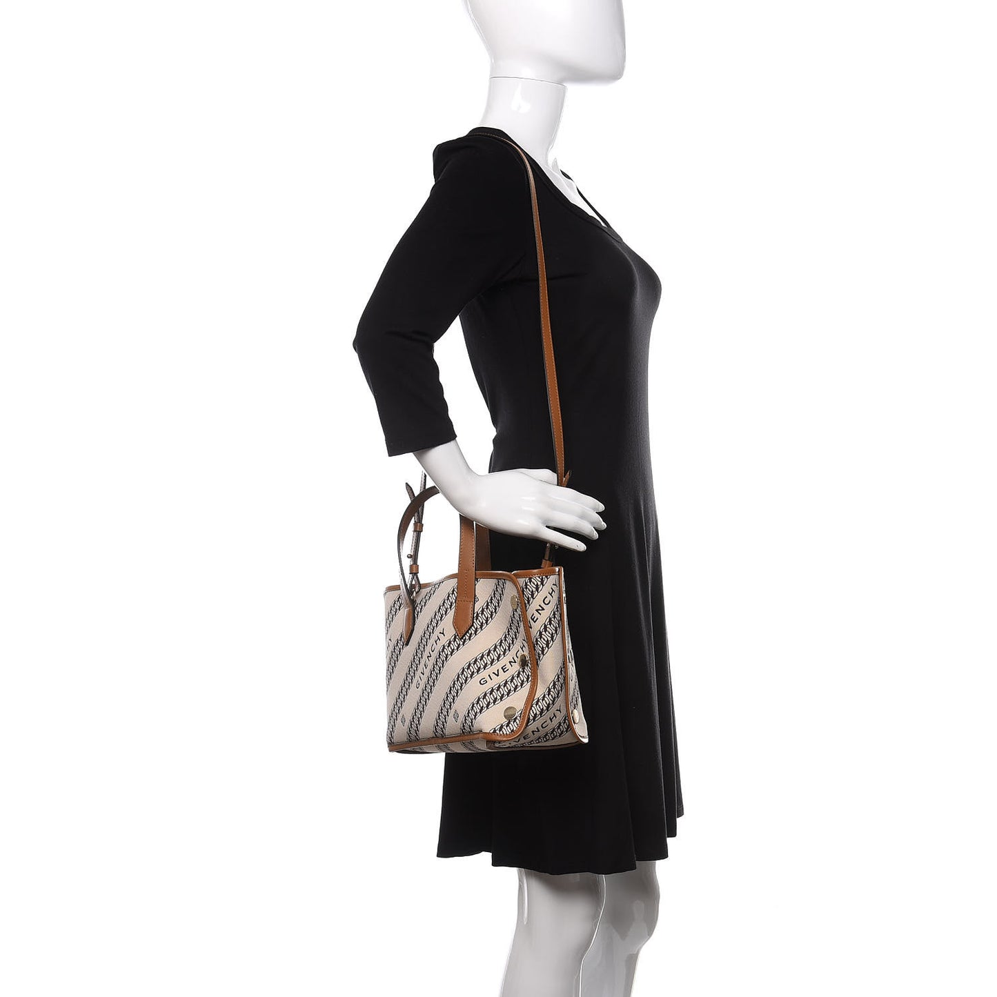Canvas Mini Bond Shopper Tote Beige
