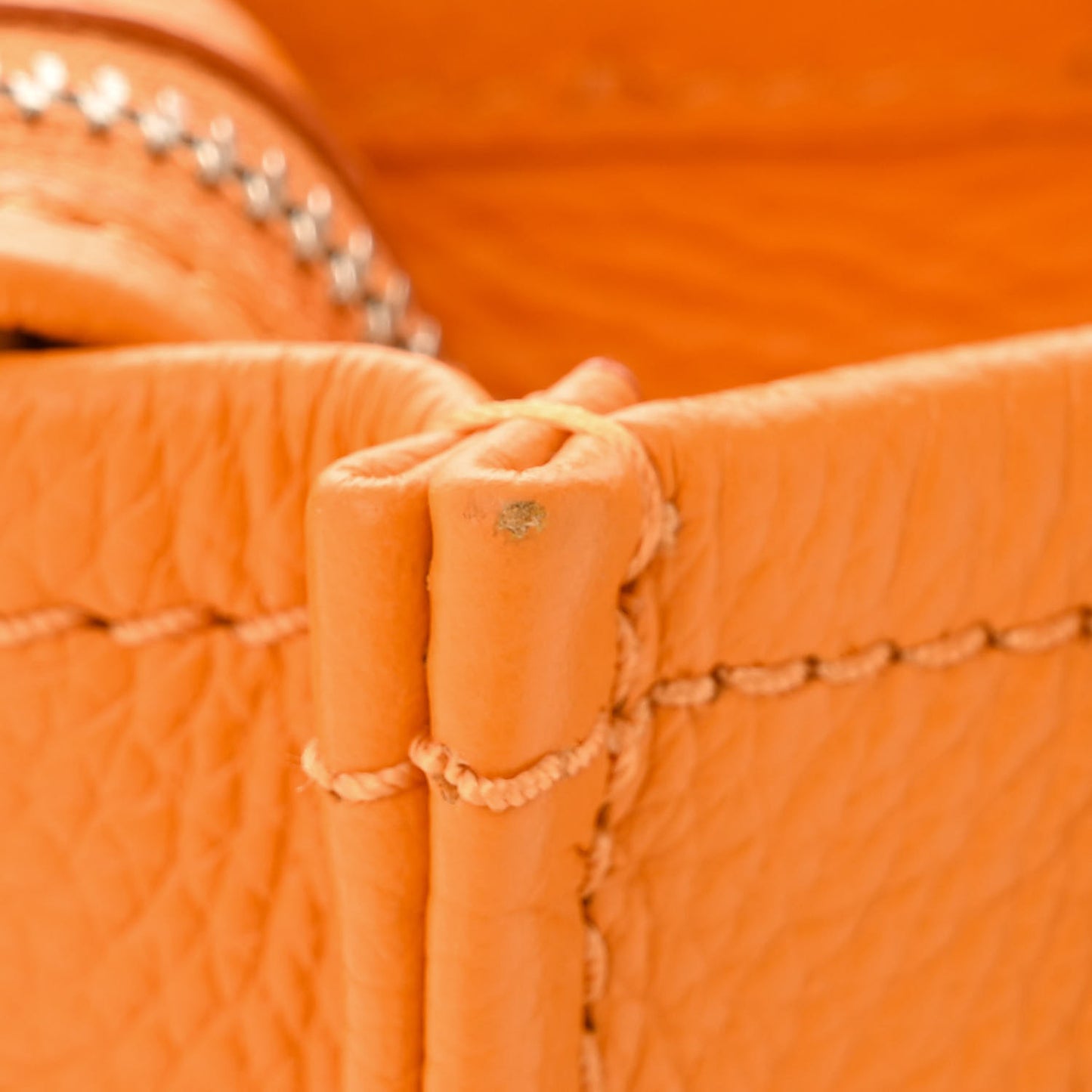 Grained Calfskin Mini The Tote Bag Artisan Gold