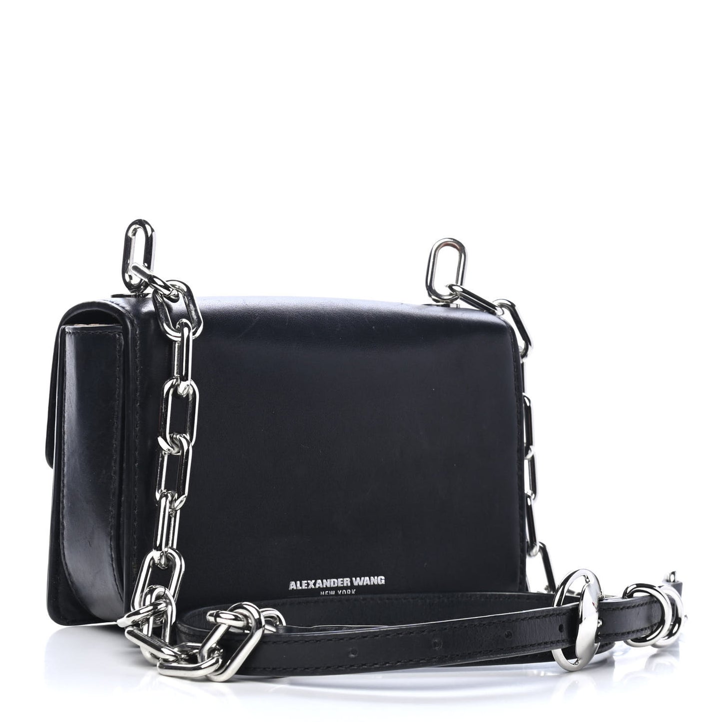 Calfskin Small Hook Shoulder Bag Black