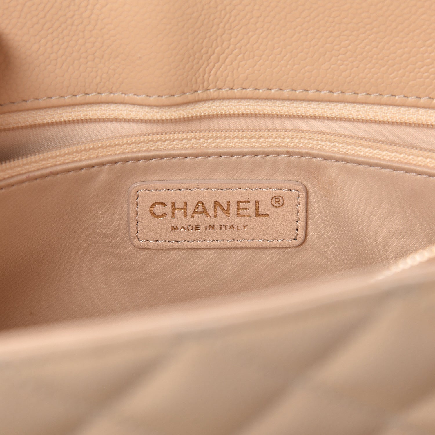 Chanel Caviar Quilted Grand Shopping Tote GST Beige Clair 6 of 11