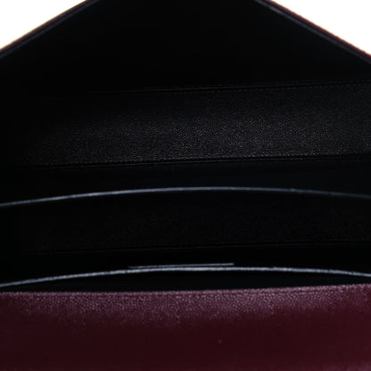 Saint Laurent Grain de Poudre Medium Classic Monogram Cassandra Top Handle Rouge Legion 5 of 13