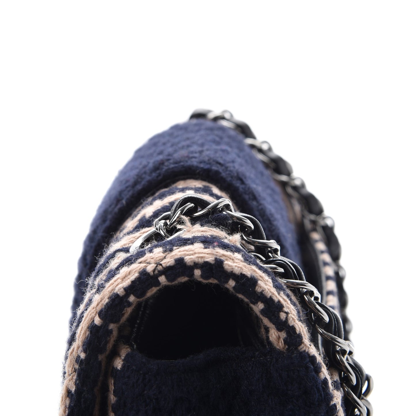 Tweed Small Elementary Chic Flap Blue Beige