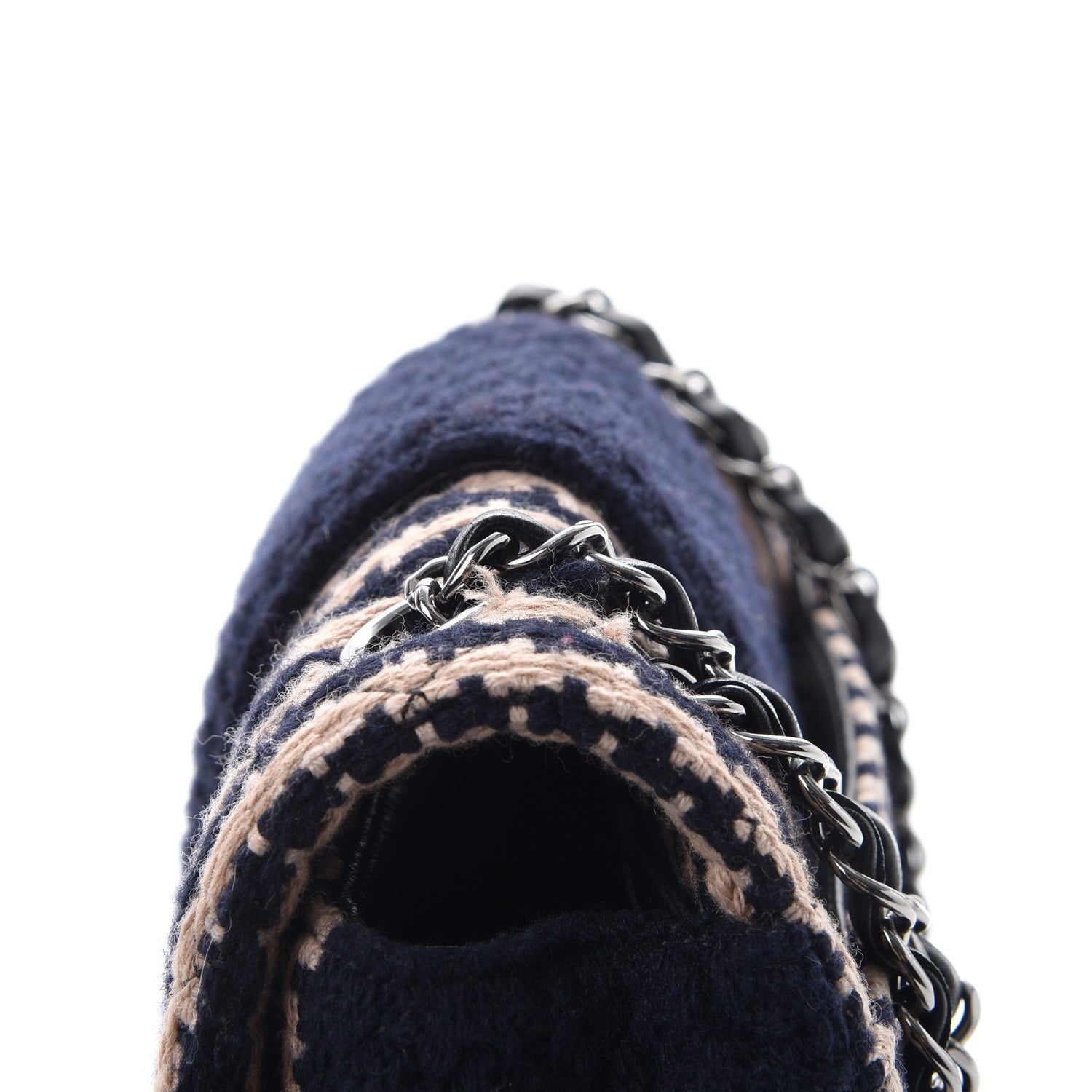 Chanel Tweed Small Elementary Chic Flap Blue Beige 9 of 10