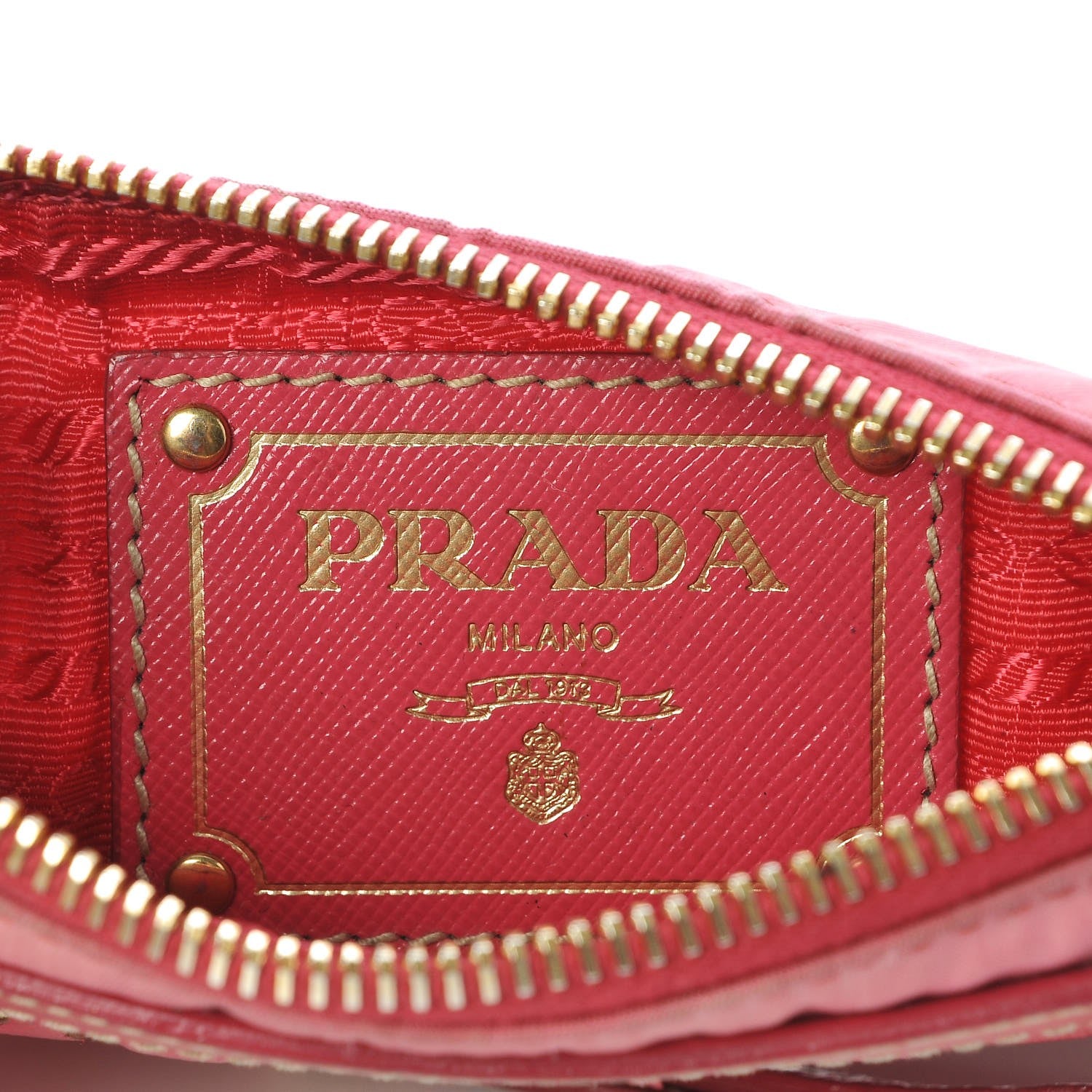 Prada Tessuto Nylon Saffiano Logo Crossbody Bag Fuxia 6 of 13