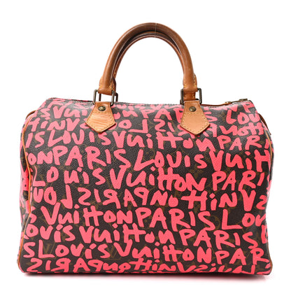 Louis Vuitton Monogram Graffiti Speedy 30 Fuchsia 1 of 9