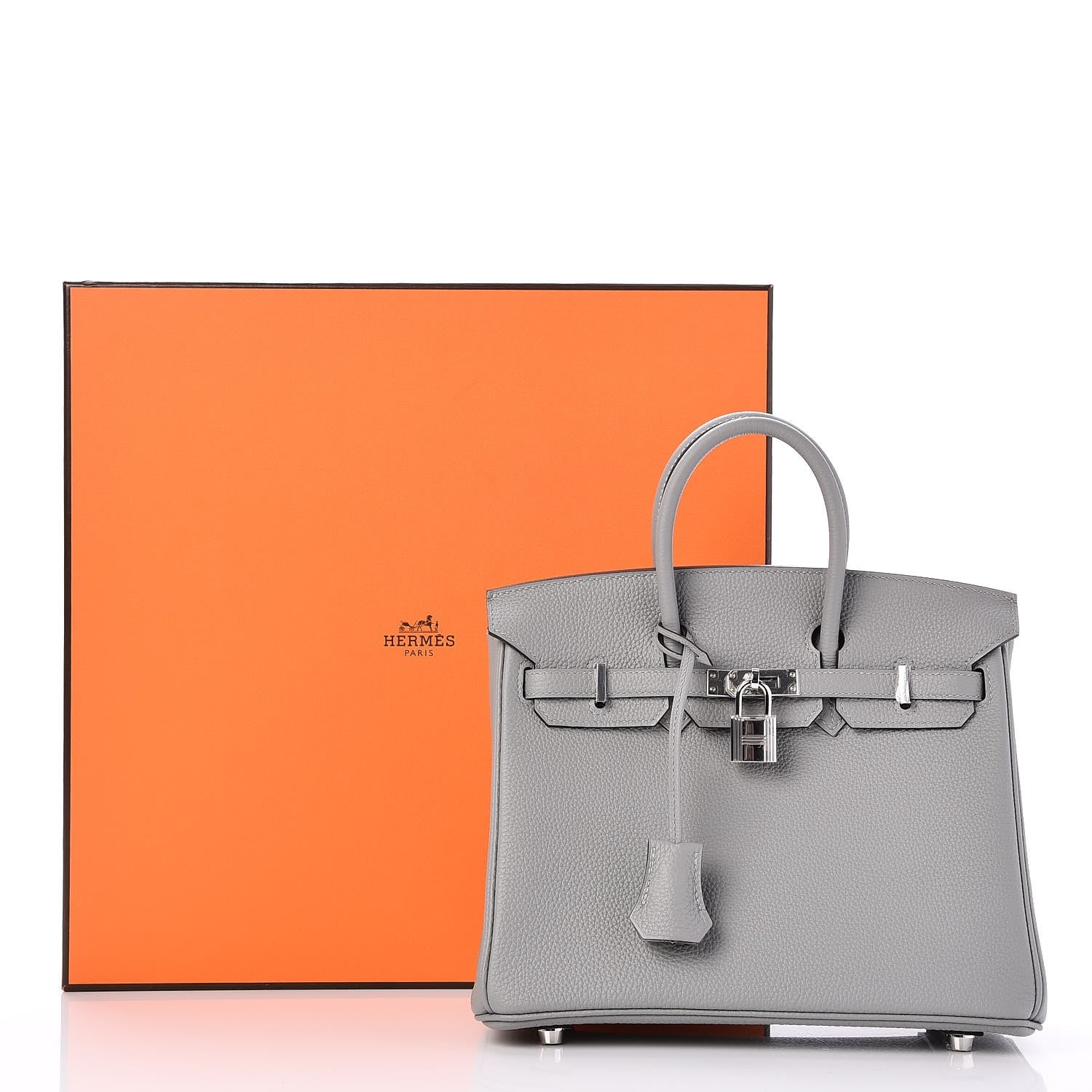 Hermes Togo Birkin 25 Gris Mouette 35 of 35