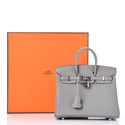Hermes Togo Birkin 25 Gris Mouette 35 of 35