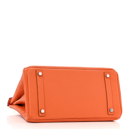 Hermes Togo Verso Birkin 30 Orange Rose Shocking 4 of 11