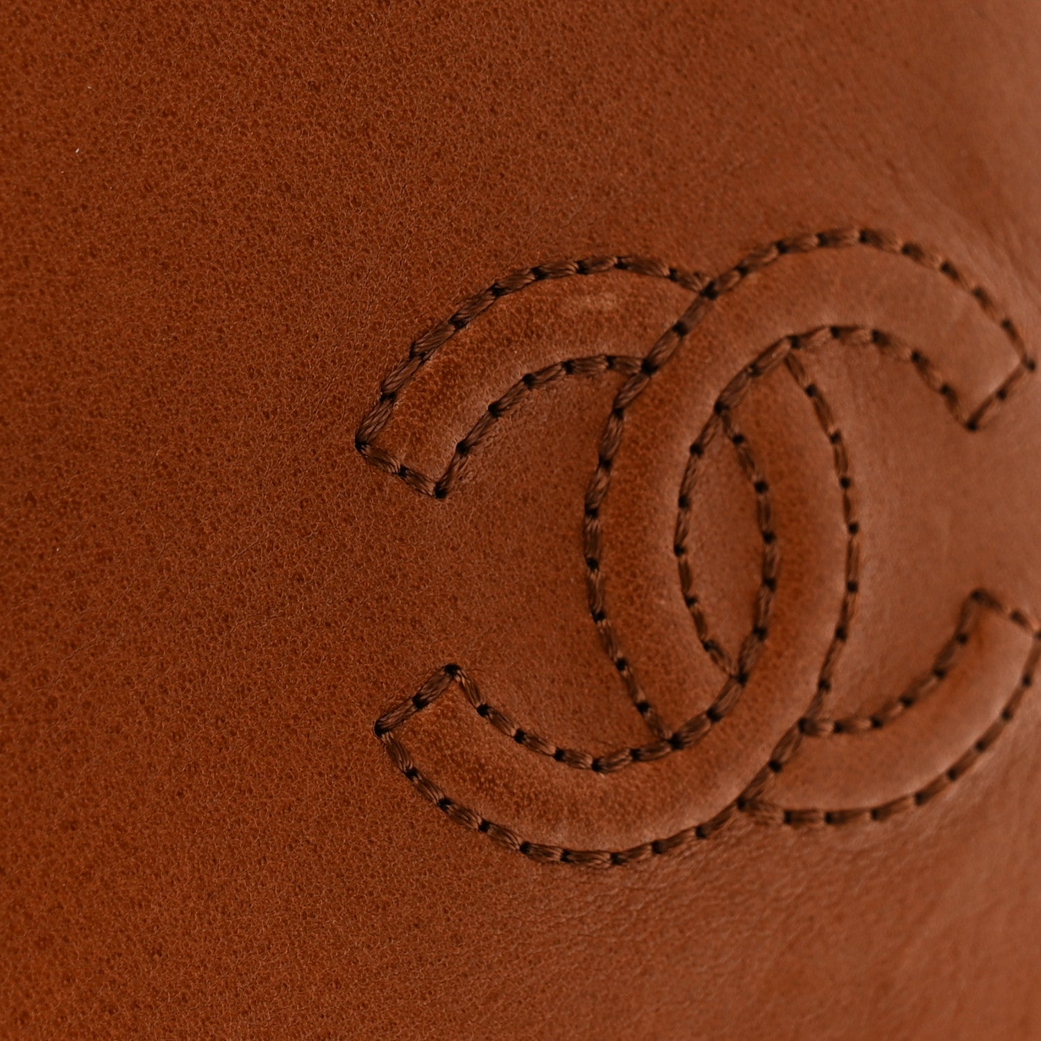 Chanel Calfskin CC Logo Mid Calf Boots 37 Caramel 9 of 12