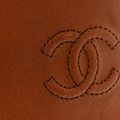 Chanel Calfskin CC Logo Mid Calf Boots 37 Caramel 9 of 12