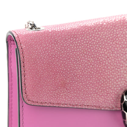 Bulgari Calfskin Galuchat Serpenti Forever Crossbody Bag Pink 11 of 11