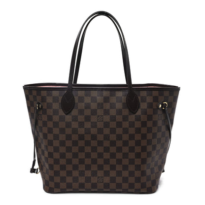Louis Vuitton Damier Ebene Neo Neverfull MM Rose Ballerine 1 of 13