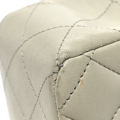 Chanel Lambskin Quilted Small Double Flap Grey 12 of 12