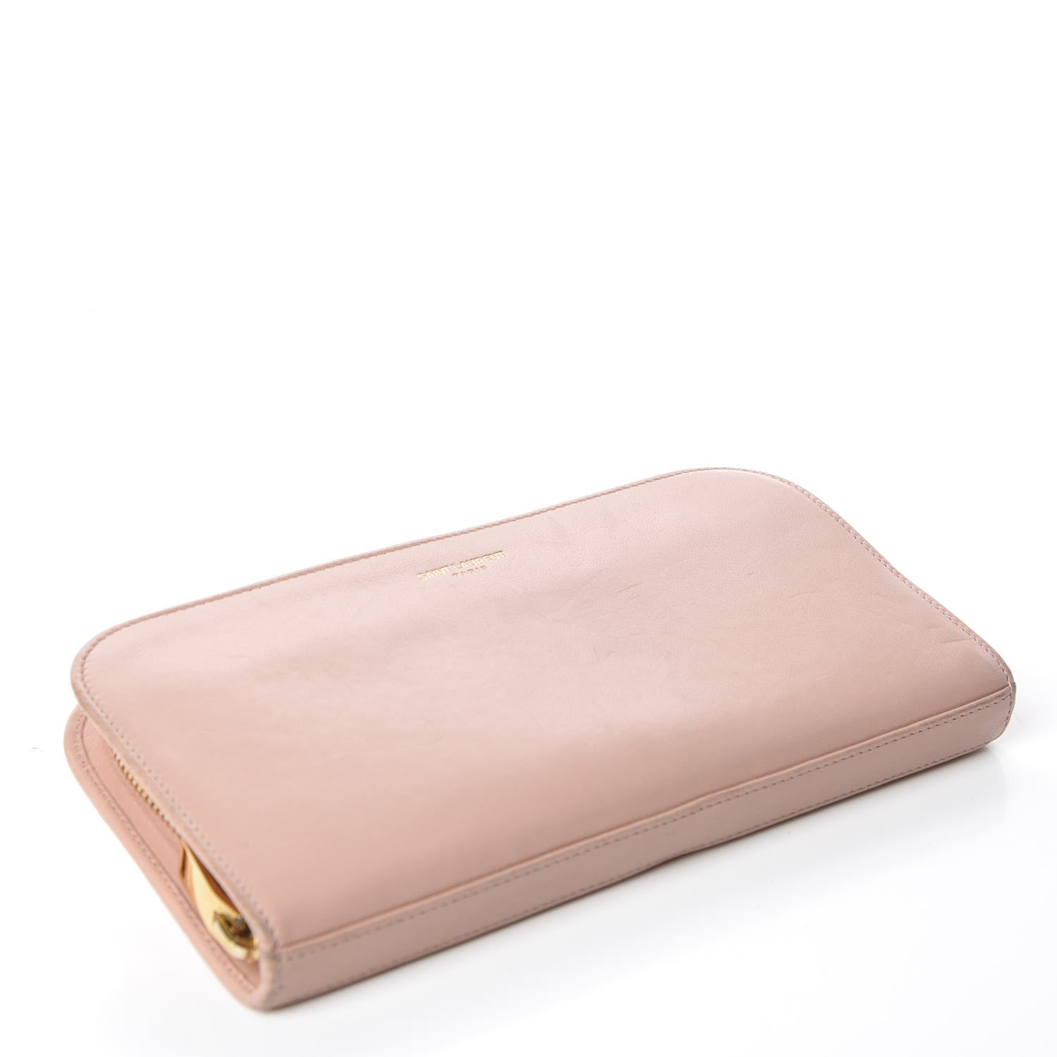 Saint Laurent Calfskin Classic Zip Around Wallet Pink 4 of 18