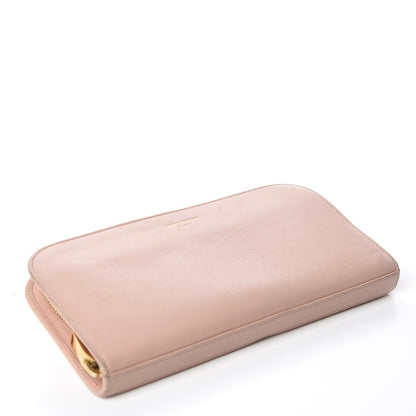 Saint Laurent Calfskin Classic Zip Around Wallet Pink 4 of 18
