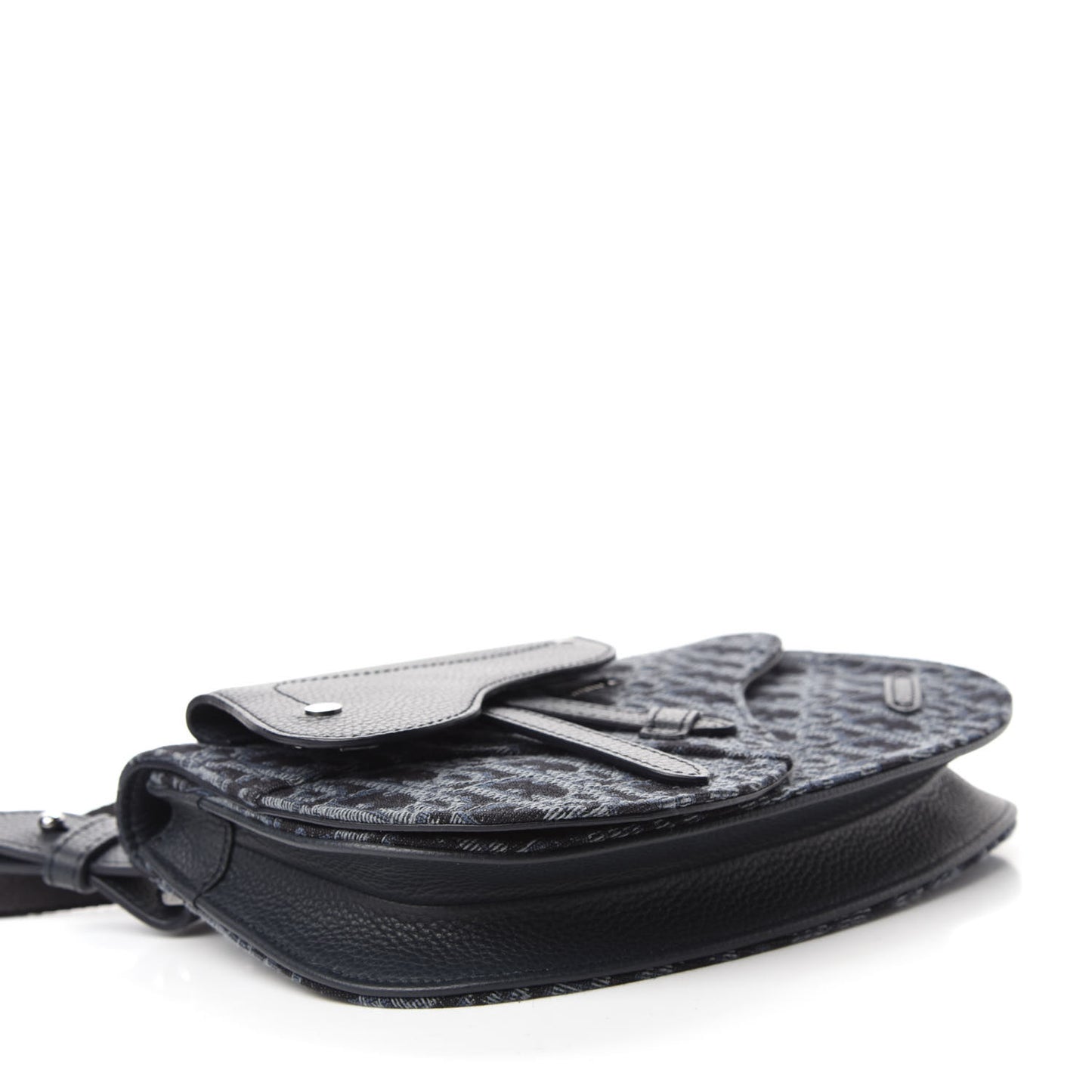 Oblique Saddle Messenger Pouch Blue Black