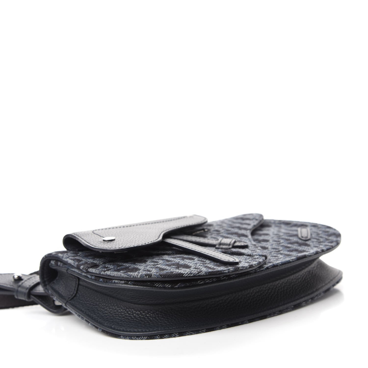 Christian Dior Oblique Saddle Messenger Pouch Blue Black 4 of 11